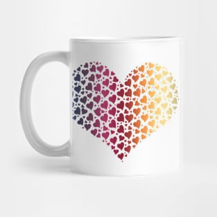 Heart of Hearts Linear Gradient (Clear/White) Mug